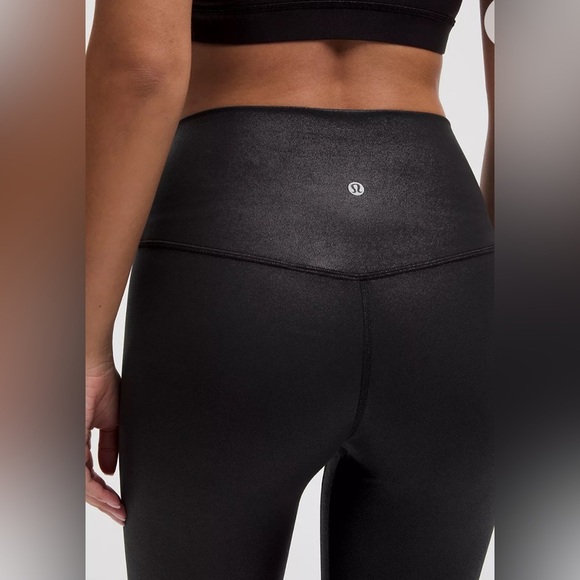Rare Lululemon Align™ High-Rise 25" Shine Leggings – Radiant Foil Black – Size 2 - Picture 3 of 11